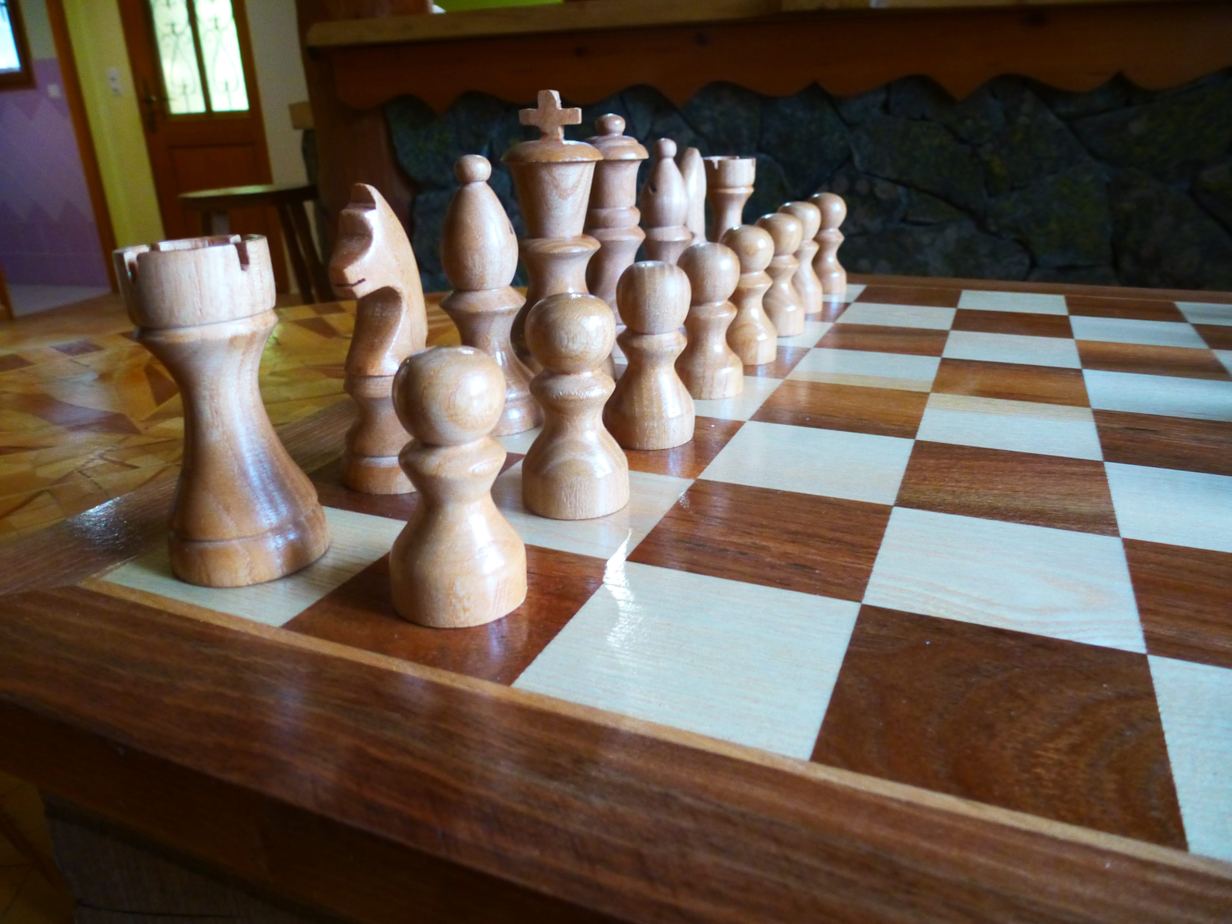Échiquier, vue des pieces